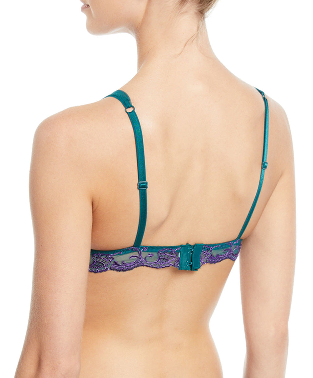 Soutien-gorge en soie sans armatures triangle Lise Charmel Splendeur soie turquoise ACC6580-ST