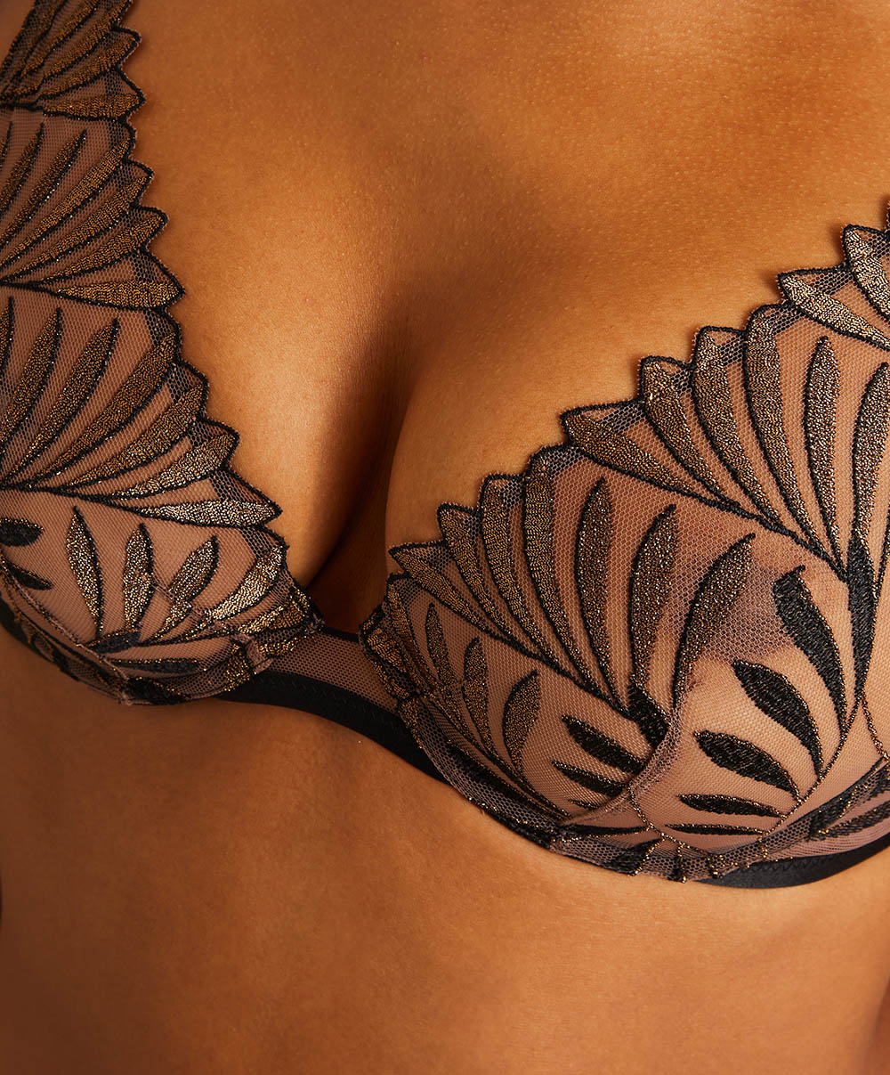 Soutien-gorge triangle Aubade x Iris Van Herpen Sensory illusion Golden Leaves Aubade RCF12-GLEA