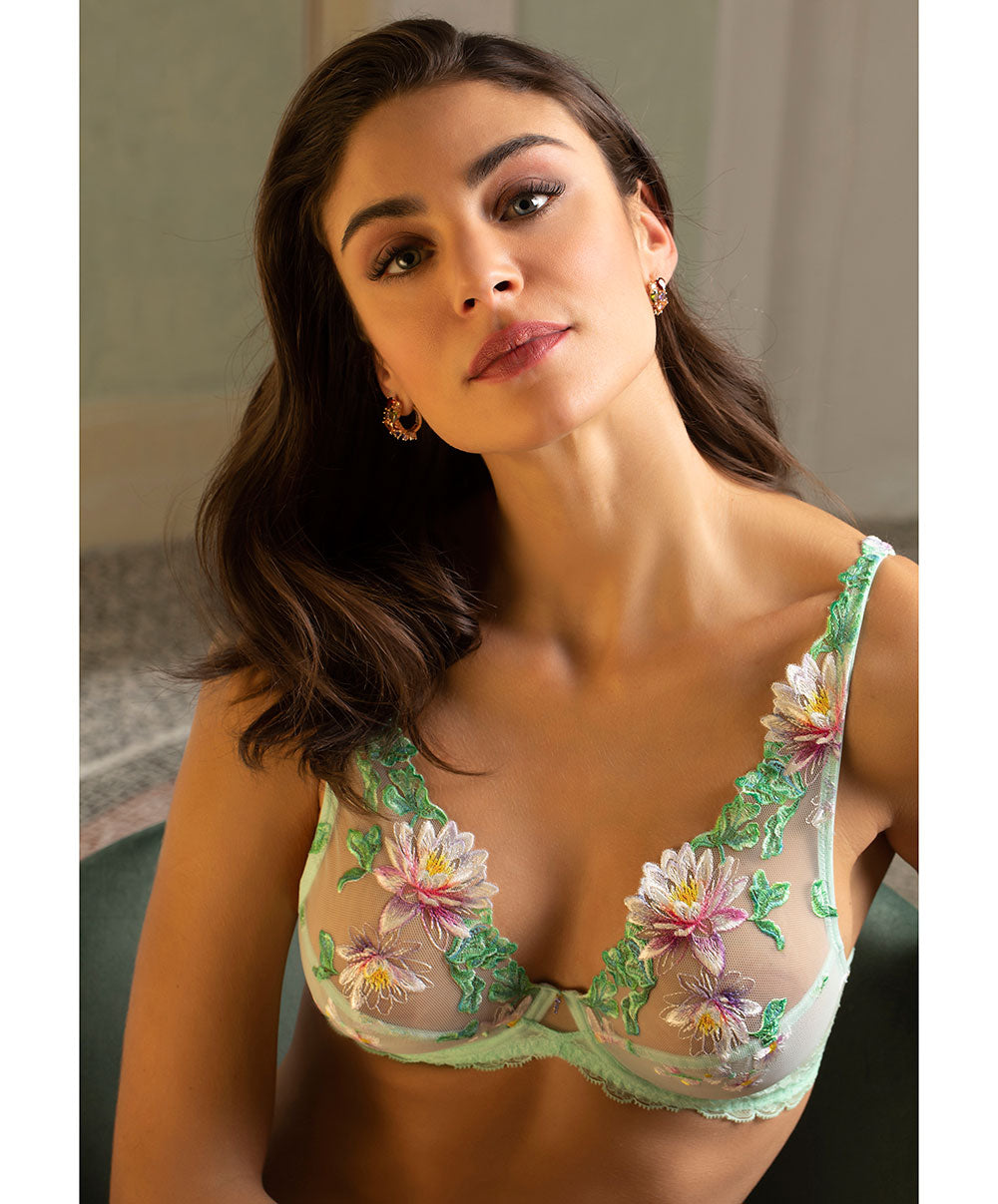 Soutien-gorge triangle sexy "Glamour" Lise Charmel Amour Nymphéa jade ACH7459-JA