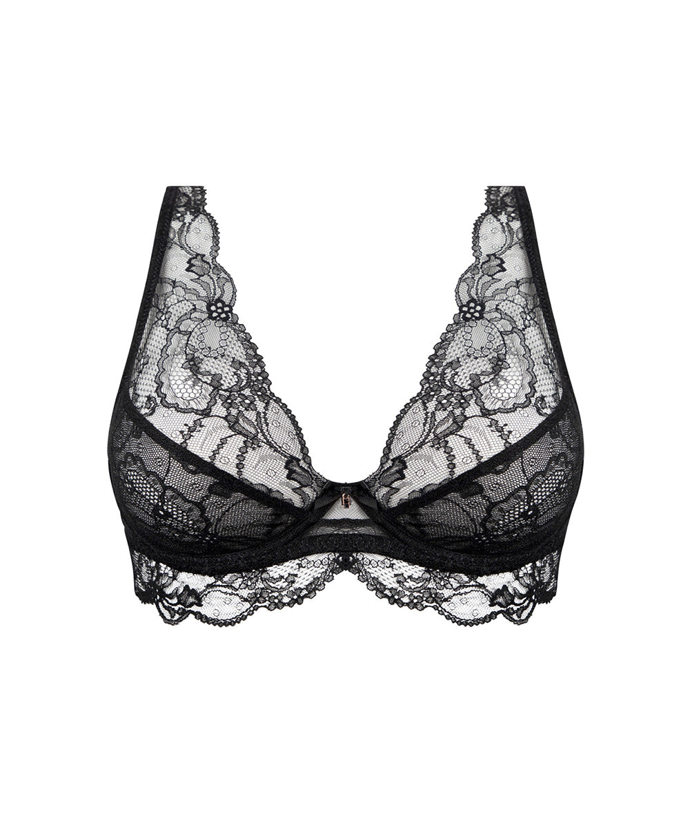 Soutien-gorge triangle sexy "Glamour" Lise Charmel Féérie Couture noir ACH7474-NO