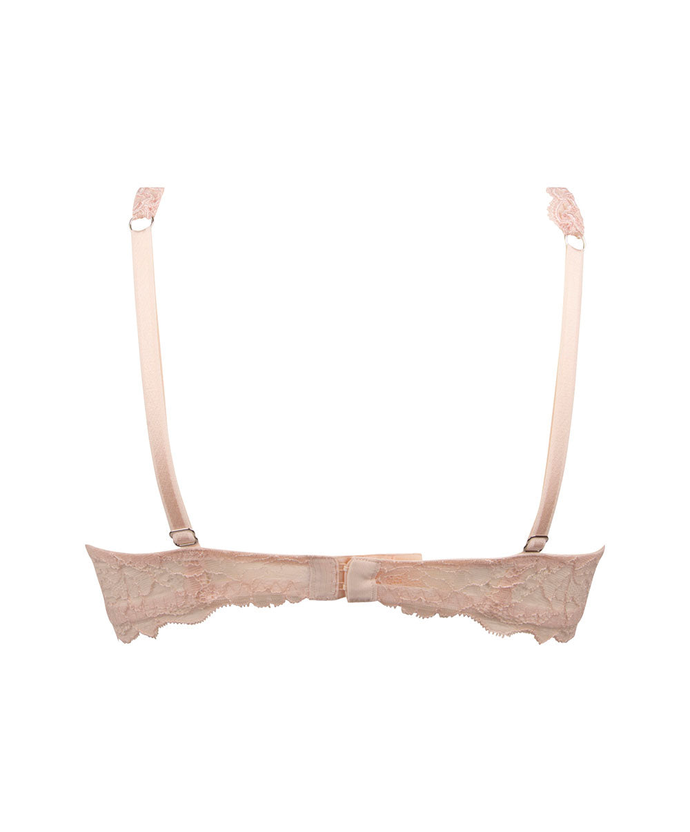 Soutien-gorge triangle sexy "Glamour" Lise Charmel Sublime en Dentelle rose poudre ACH7413-OS