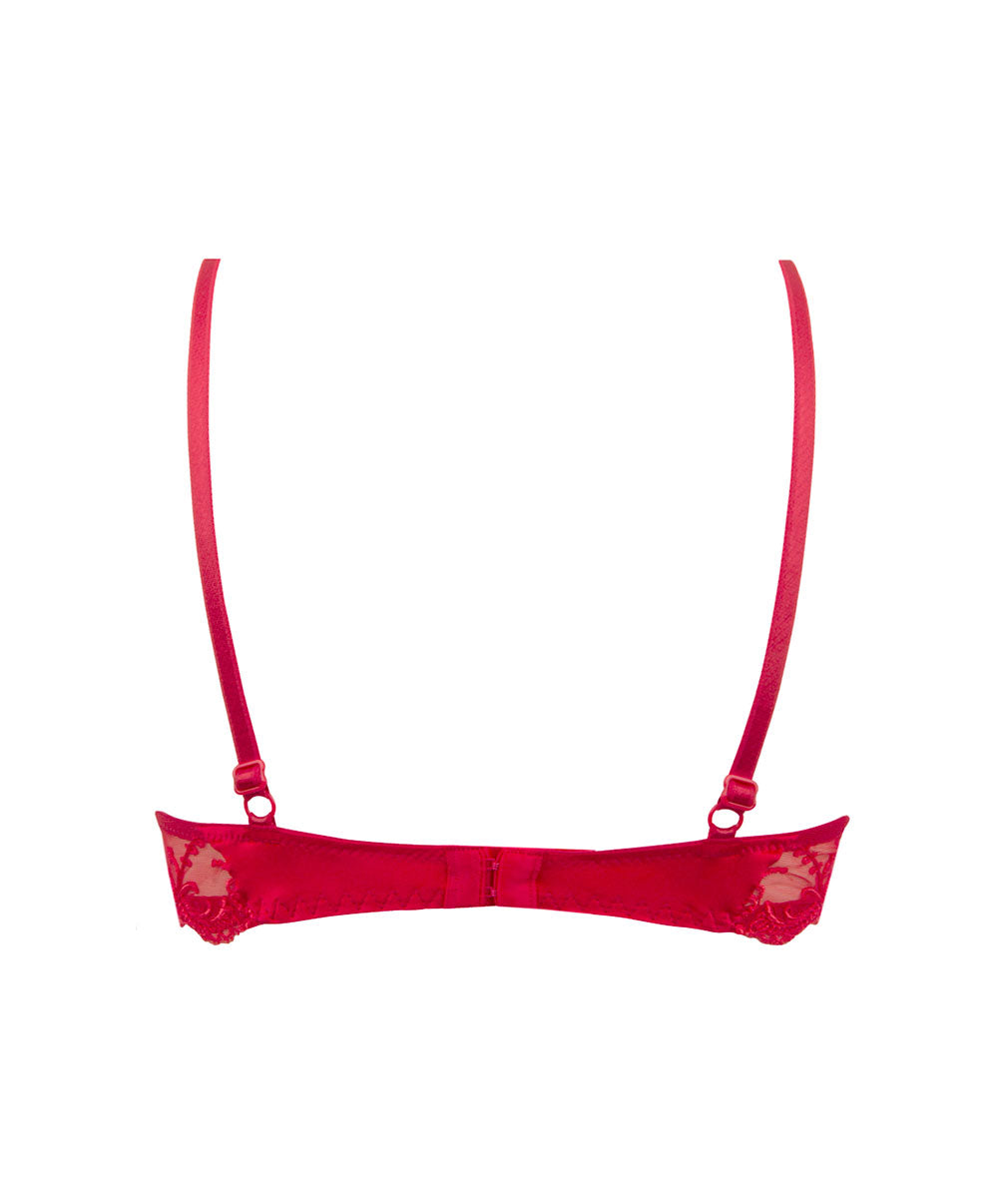 Soutien-gorge triangle sexy en soie Lise Charmel Splendeur soie rouge ACC7480-RS