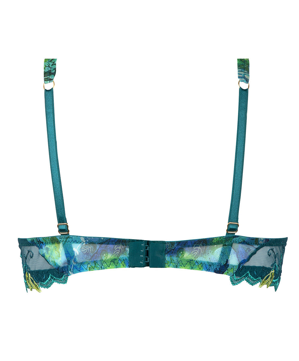 Soutien-gorge triangle sexy "Glamour" Lise Charmel Grâce Aquatique floral aqua ACH7493-FA