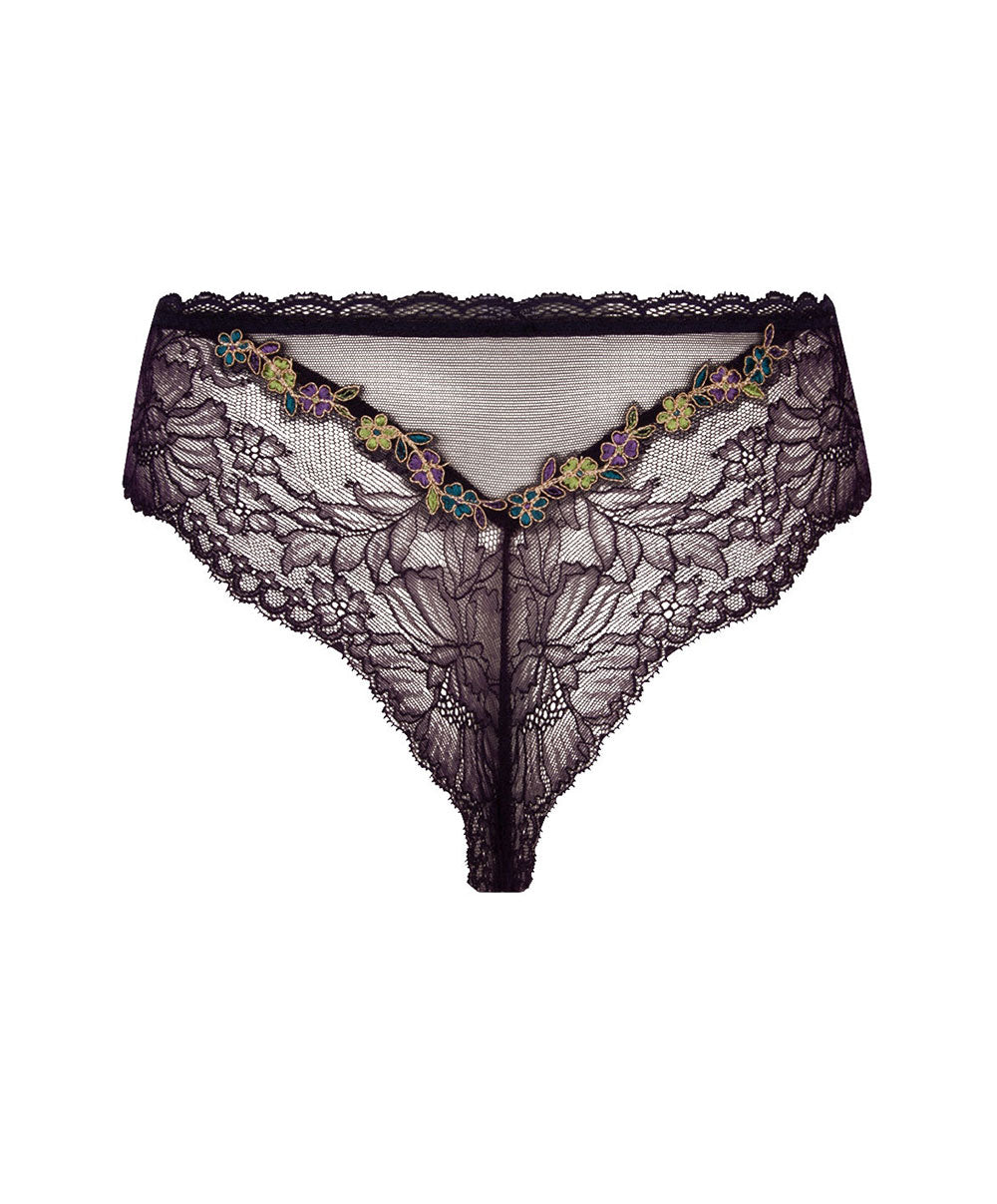 String Lise Charmel Dentelle Cashmer emaux cashmer (=prune) ACH0051-EC