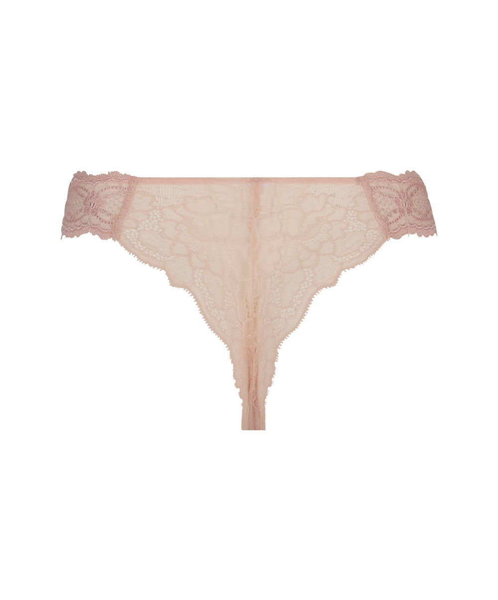 String Lise Charmel Sublime en Dentelle rose poudre ACH0013-OS