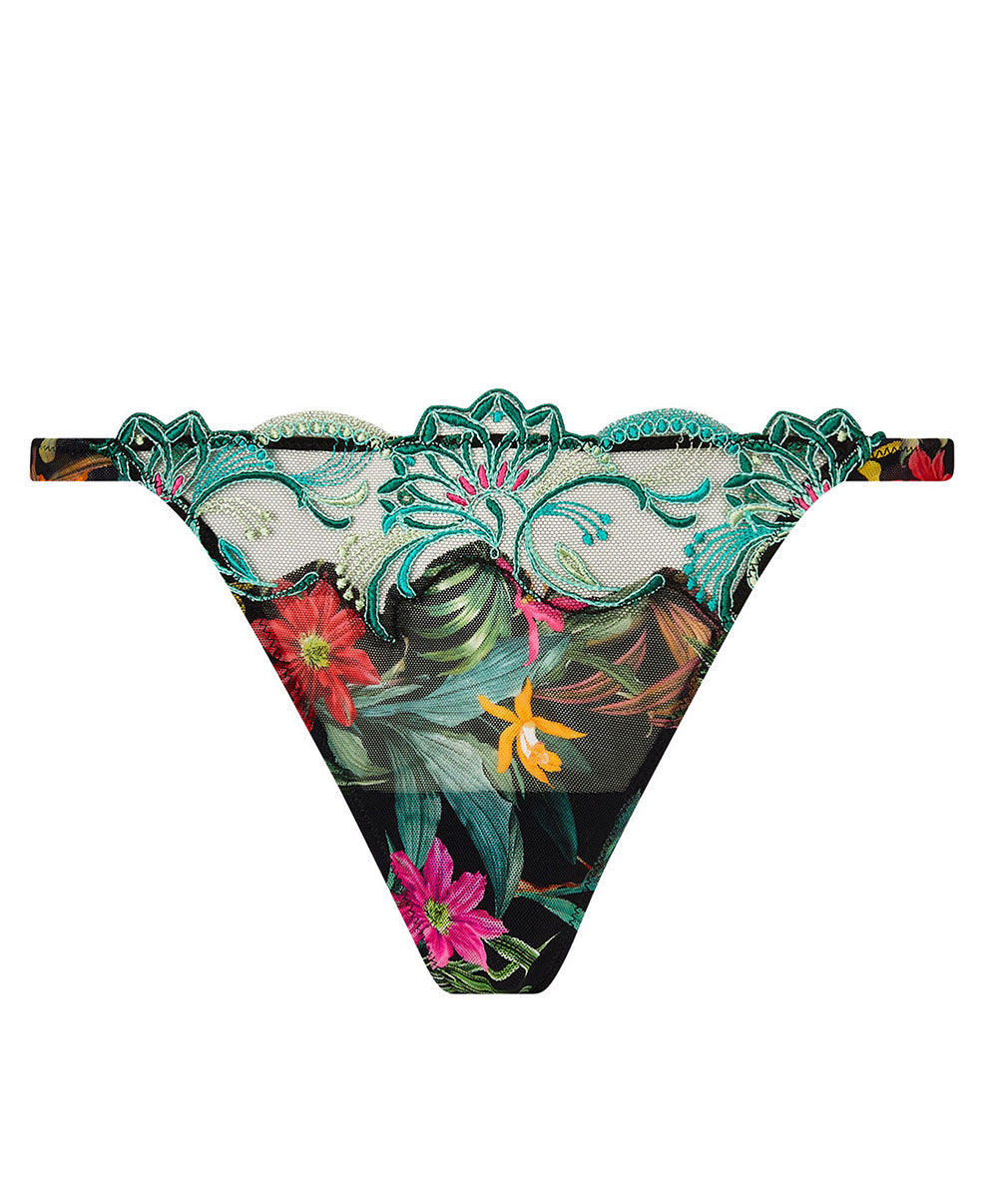 String sexy Lise Charmel Fleurs Étoiles éclat étoile (noir et multicolore) ACH0596-EE