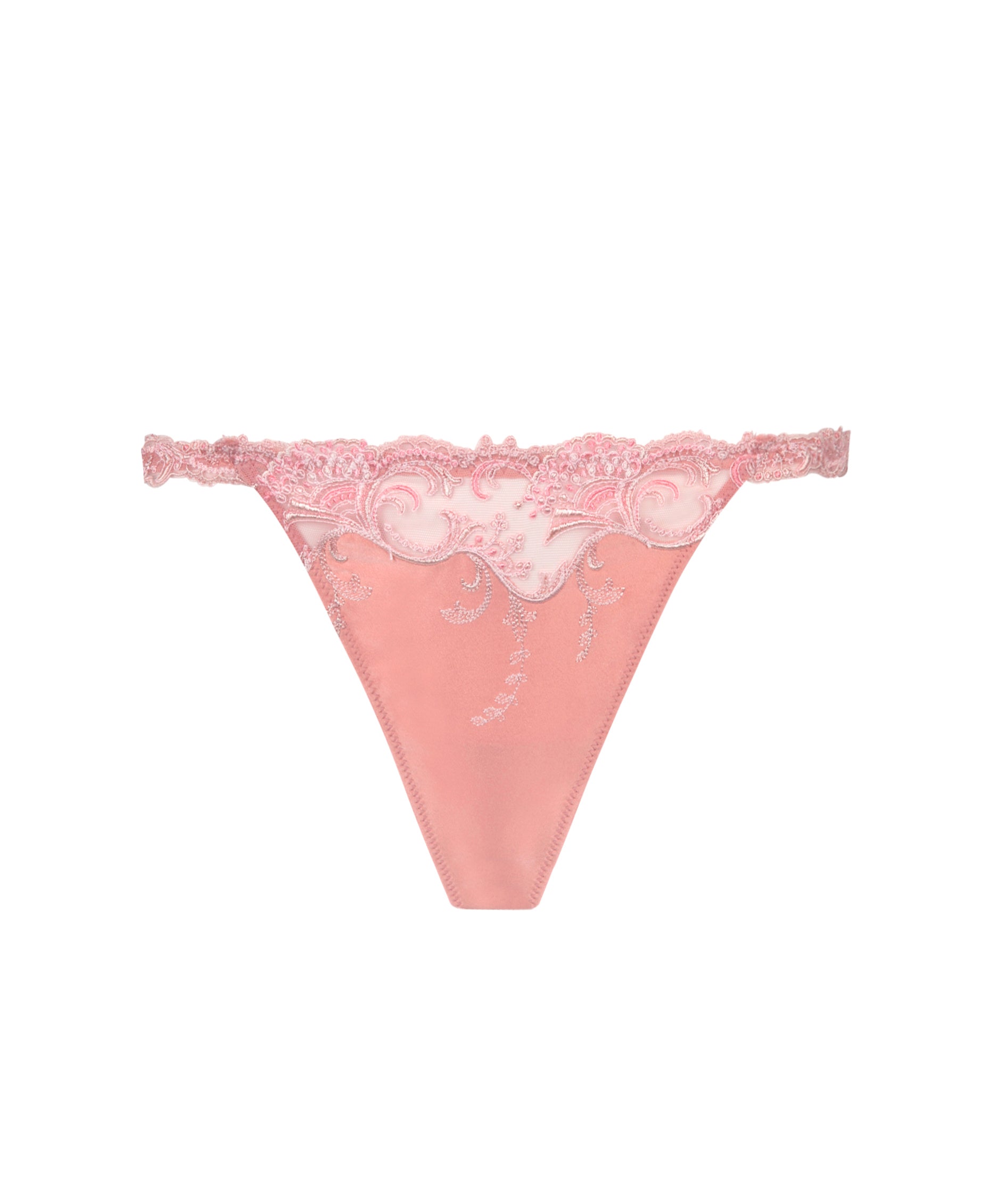 String sexy en soie Lise Charmel Splendeur soie rose vintage ACC0580-SU