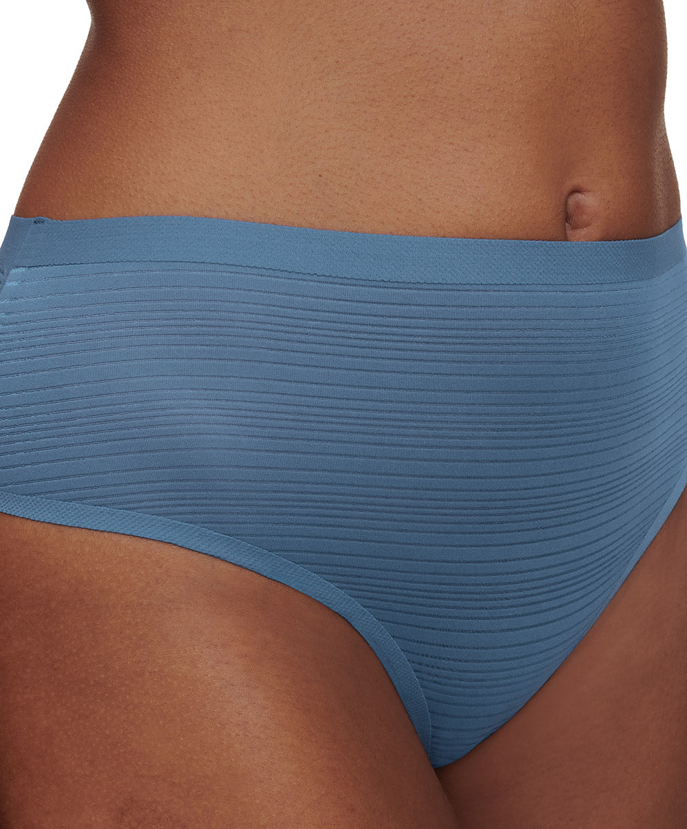 String taille haute bleu denim Chantelle Soft Stretch Stripes bleu jeans C20D90-00C