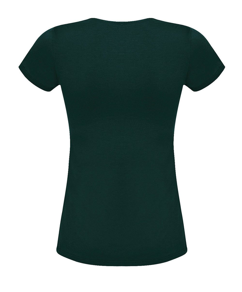 T-shirt manches courtes col en V Antigel de Lise Charmel Simply Perfect vert anglais ENA9106-VA 101