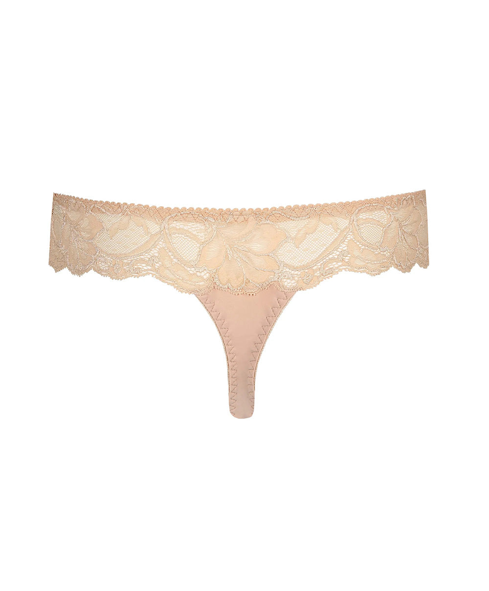 Tanga dentelle PrimaDonna Madison café latte 0662125-CAL