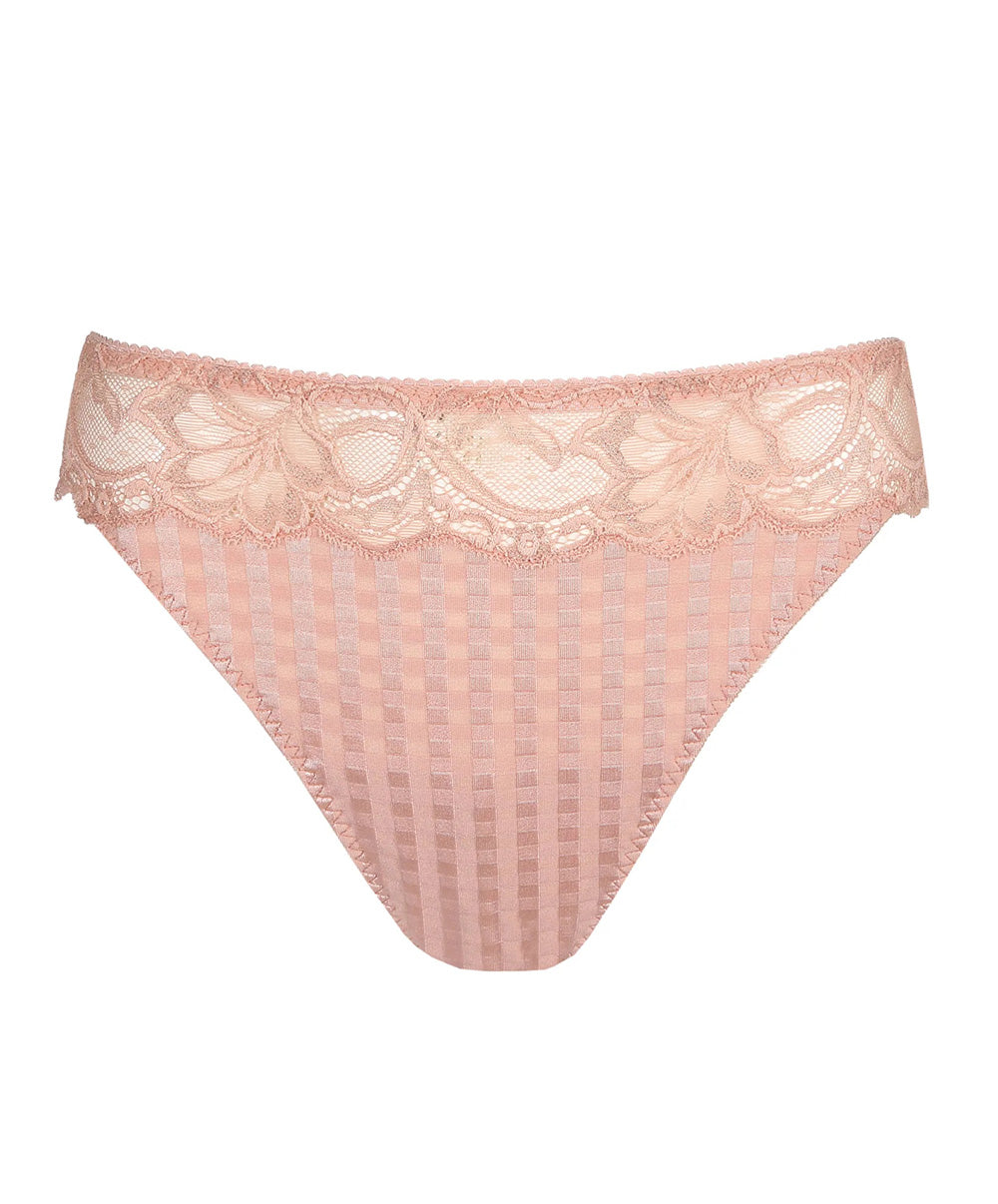 Tanga dentelle PrimaDonna Madison rose poudré 0662125-PWD