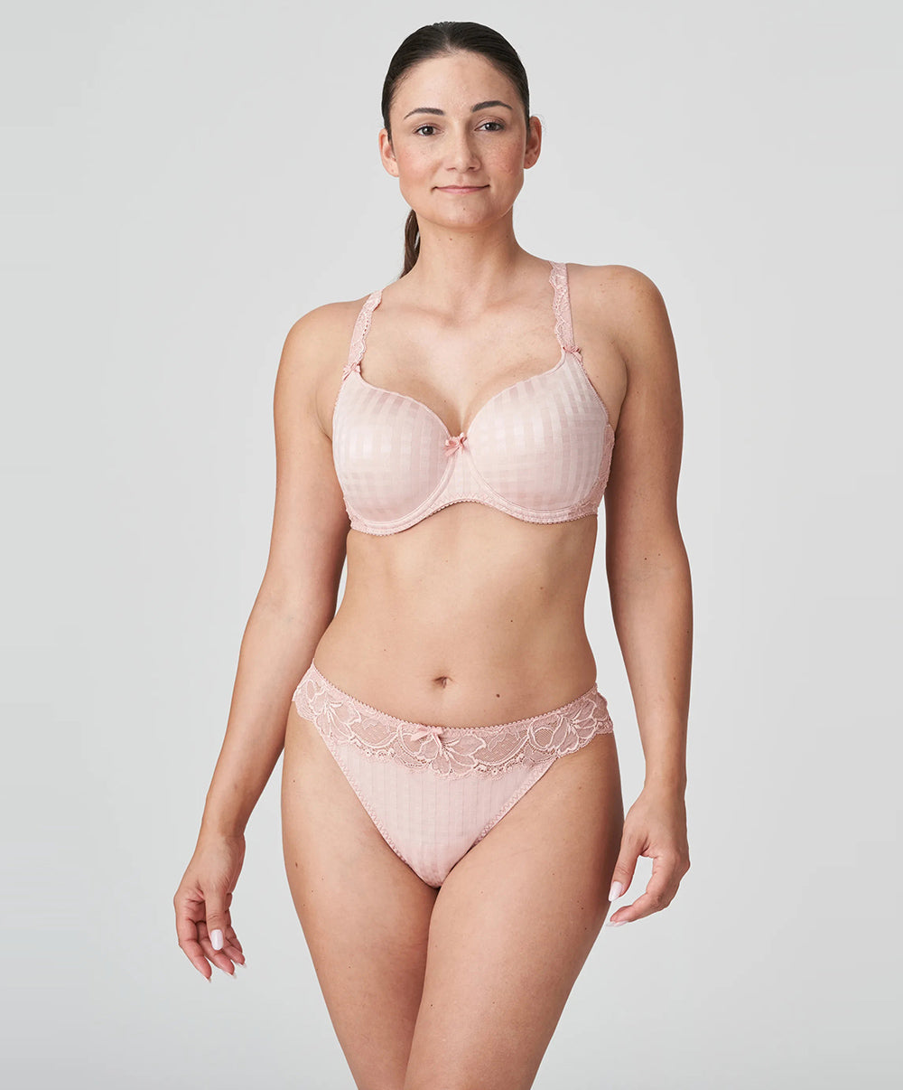 Tanga dentelle PrimaDonna Madison rose poudré 0662125-PWD
