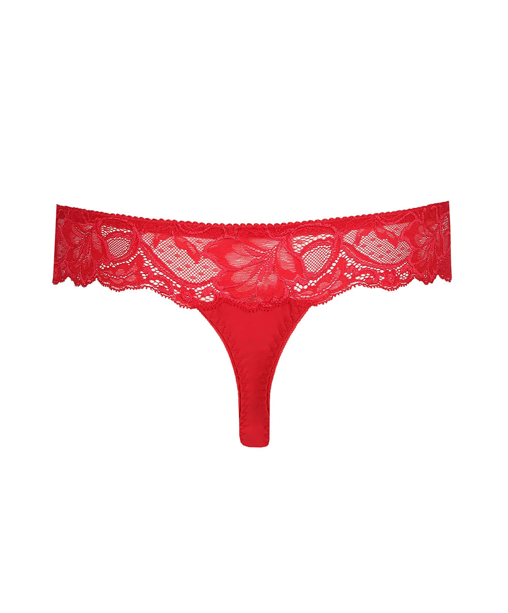 Tanga dentelle PrimaDonna Madison rouge scarlet 0662125-SCA