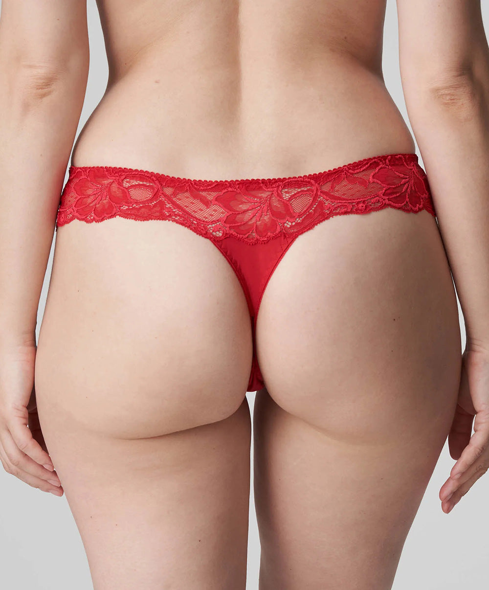Tanga dentelle PrimaDonna Madison rouge scarlet 0662125-SCA