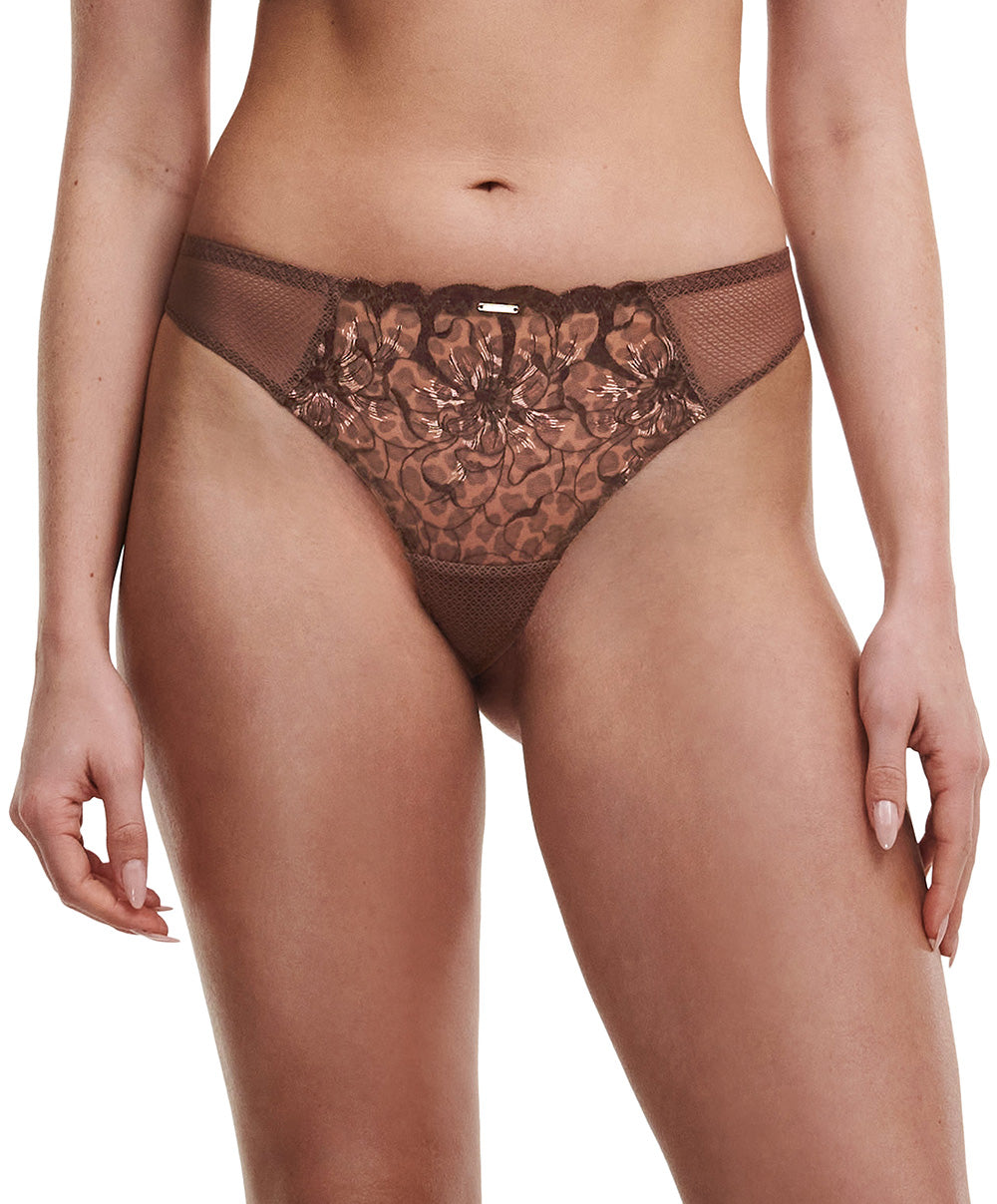Tanga sexy Chantelle Fleurs imprimé léo C12M90-0WF