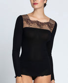 Top manches longues laine et soie bien-être Charme Secret noir Lise Charmel ANJ2133-CN 7