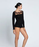 Top manches longues laine et soie bien-être Charme Secret noir Lise Charmel ANJ2133-CN 11