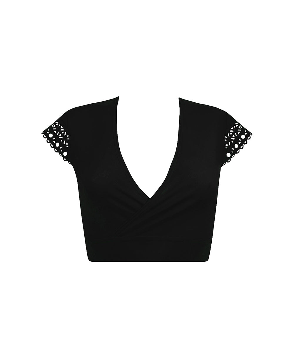 Top plage cache cœur Lise Charmel bain Ajourage Couture noir ABA3915-NO 9