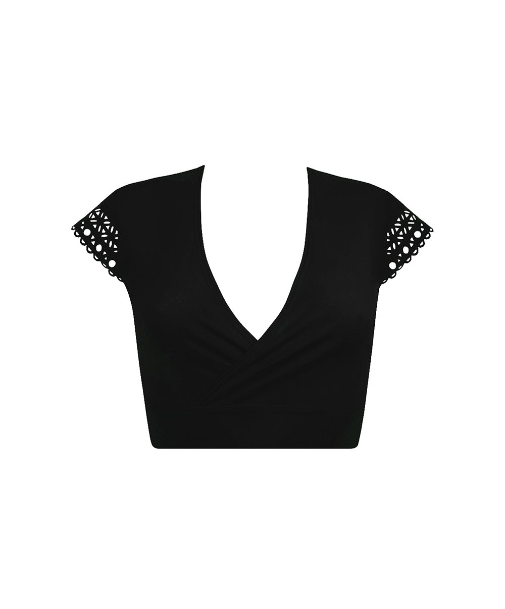 Top plage cache cœur Lise Charmel bain Ajourage Couture noir ABA3915-NO 9