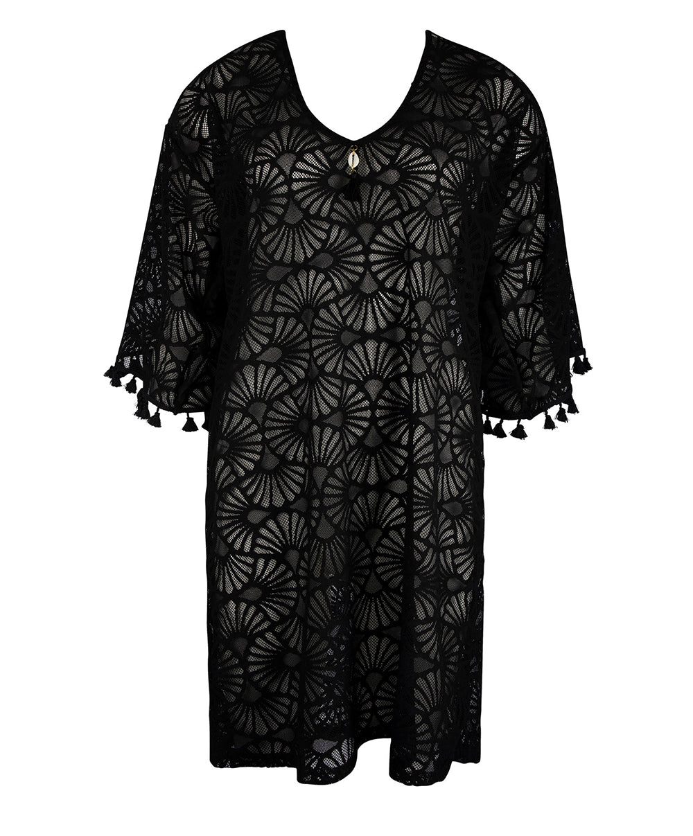 Tunique de plage La Muse Dentelle noir Antigel Bain ESB4406-NO 10