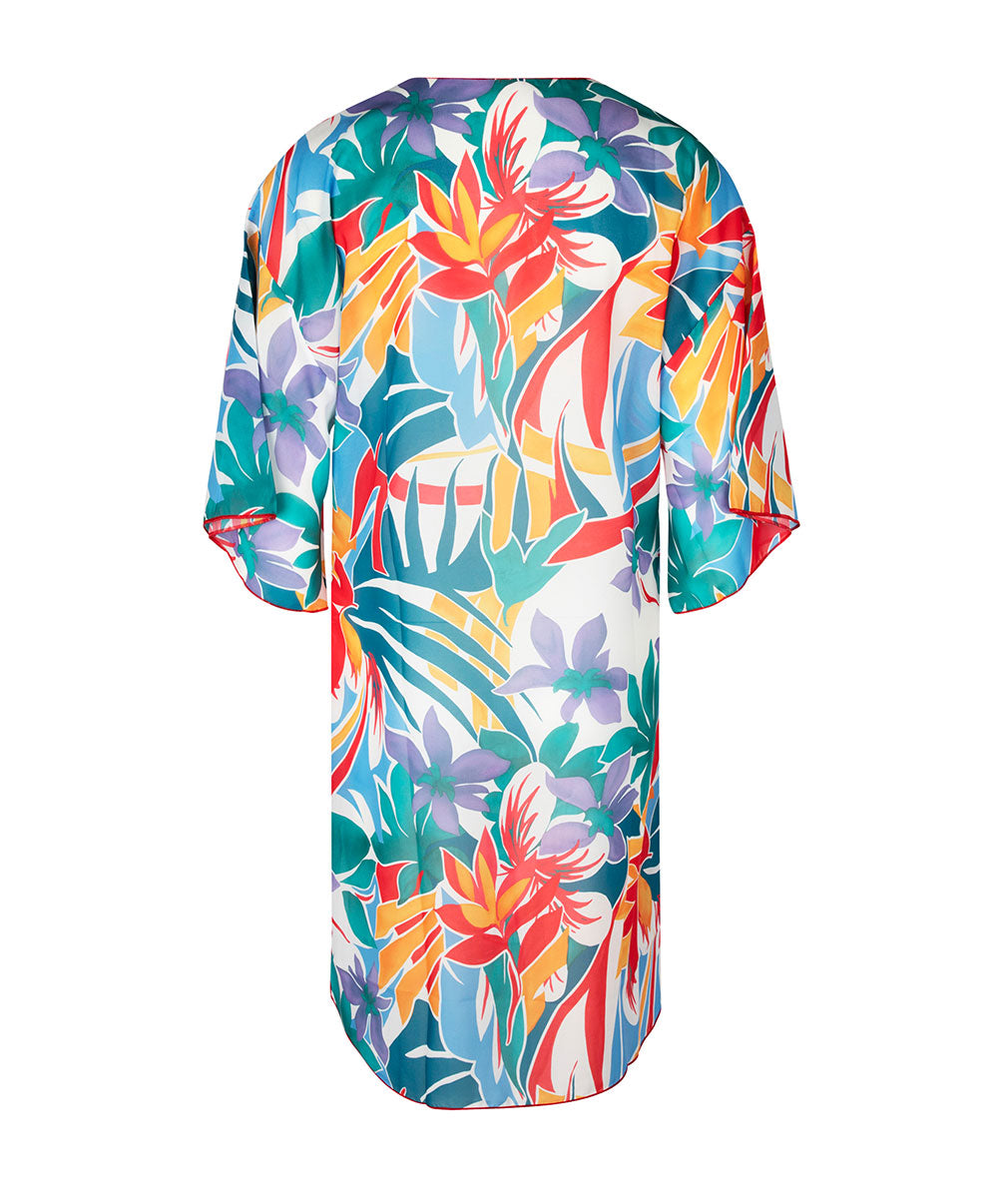 Tunique de plage La Flaneuse papiers découpés multicolore Antigel Bain ESB4467-PD