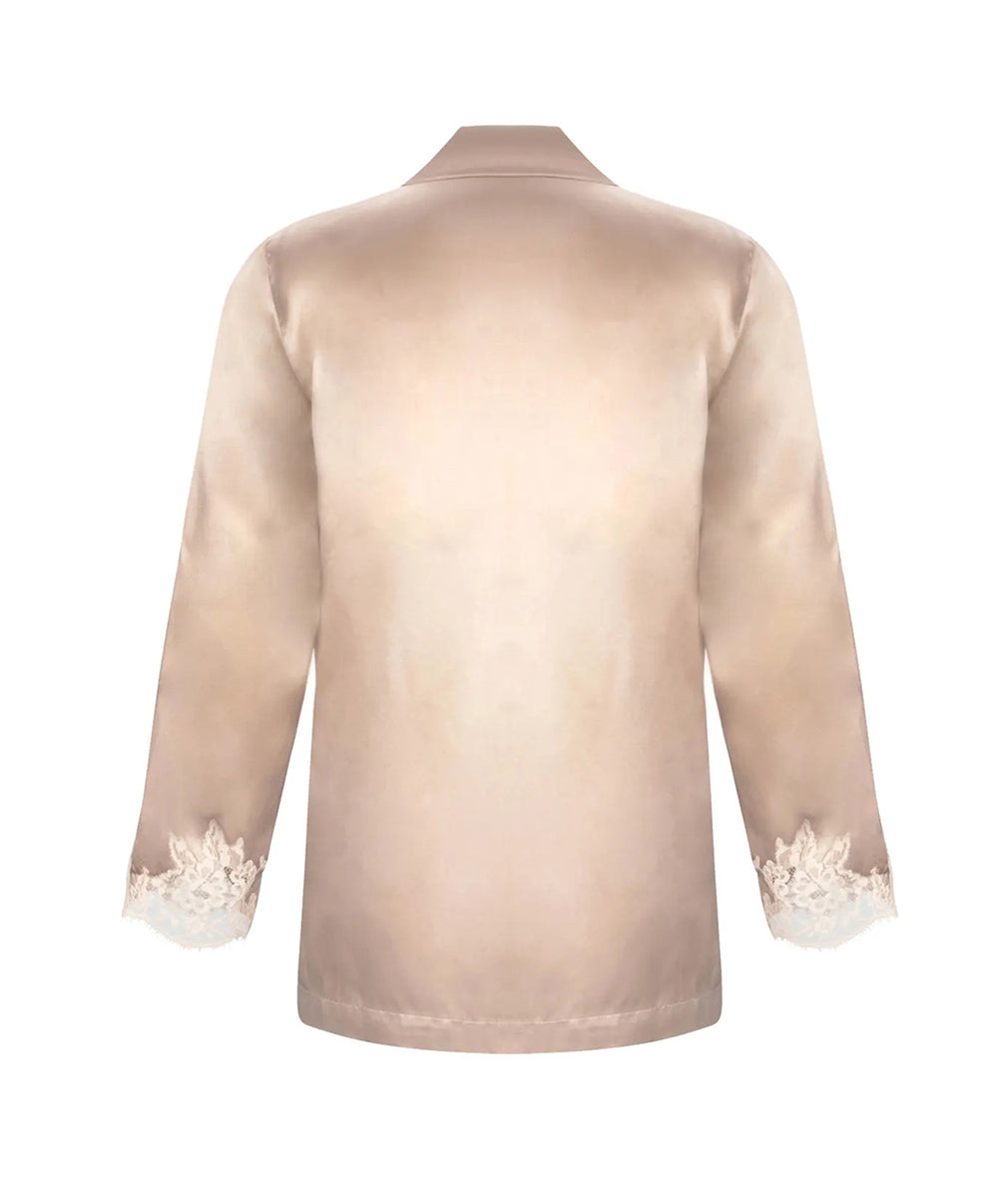 Veste chemisier haut de pyjama en soie Lise Charmel Splendeur soie aurore ALC3480-SR