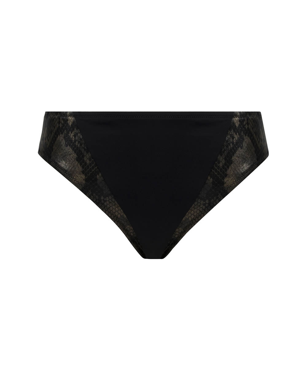 Bas de maillot de bain avec revers La rebelle chic Python or Antigel Bain FBB0325-PO