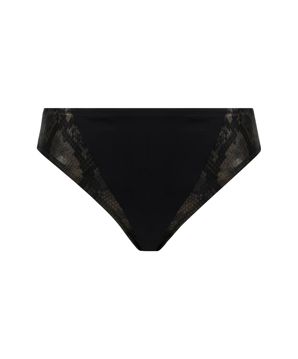 Bas de maillot de bain avec revers La rebelle chic Python or Antigel Bain FBB0325-PO