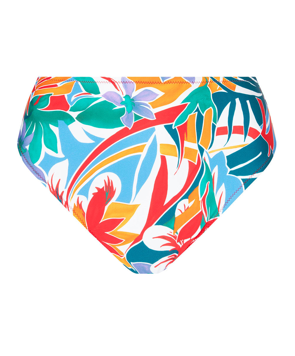 Culotte de bain rétro taille haute La Flaneuse papiers découpés multicolore Antigel Bain EBB1167-PD
