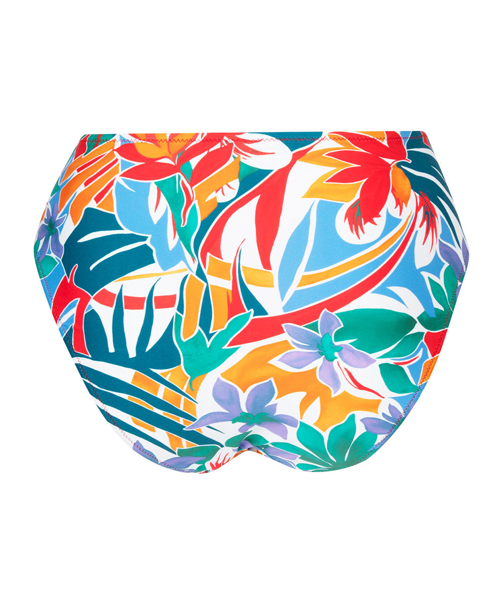 Culotte de bain rétro taille haute La Flaneuse papiers découpés multicolore Antigel Bain EBB1167-PD