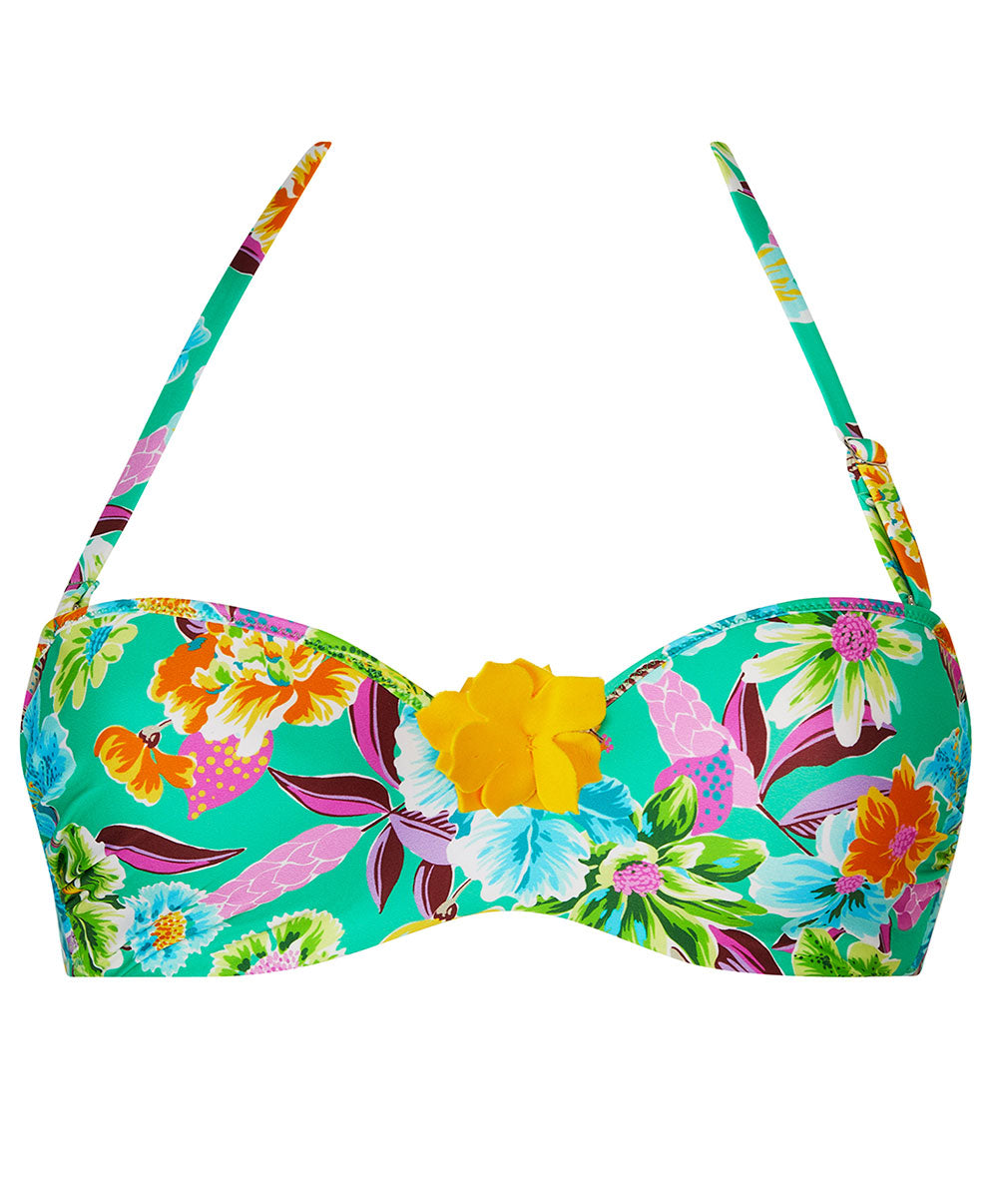 Maillot de bain bandeau coque La Feminissima vert émeraude Antigel Bain EBB7170-VE