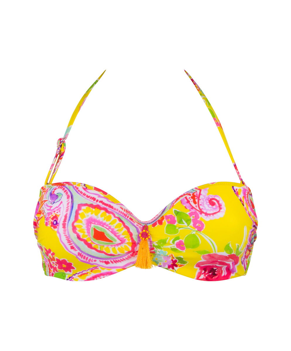 Haut De Maillot De Bain Bandeau Coque Antigel Bain La Muse Des Vagues Noir Ebb7126 No Pas 1