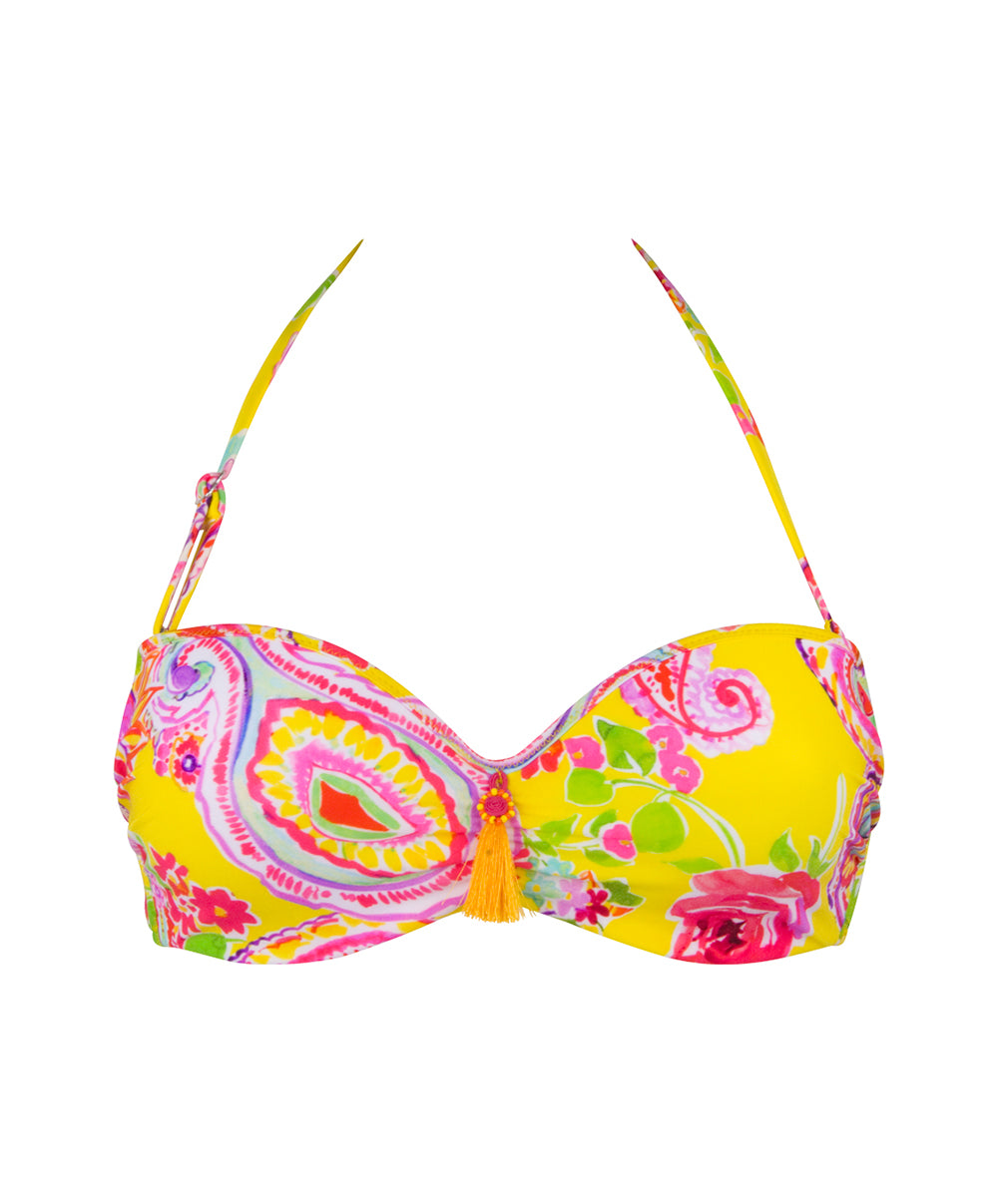 Maillot de bain bandeau coque La Holi Antigel jaune Antigel Bain EBB7134-JH