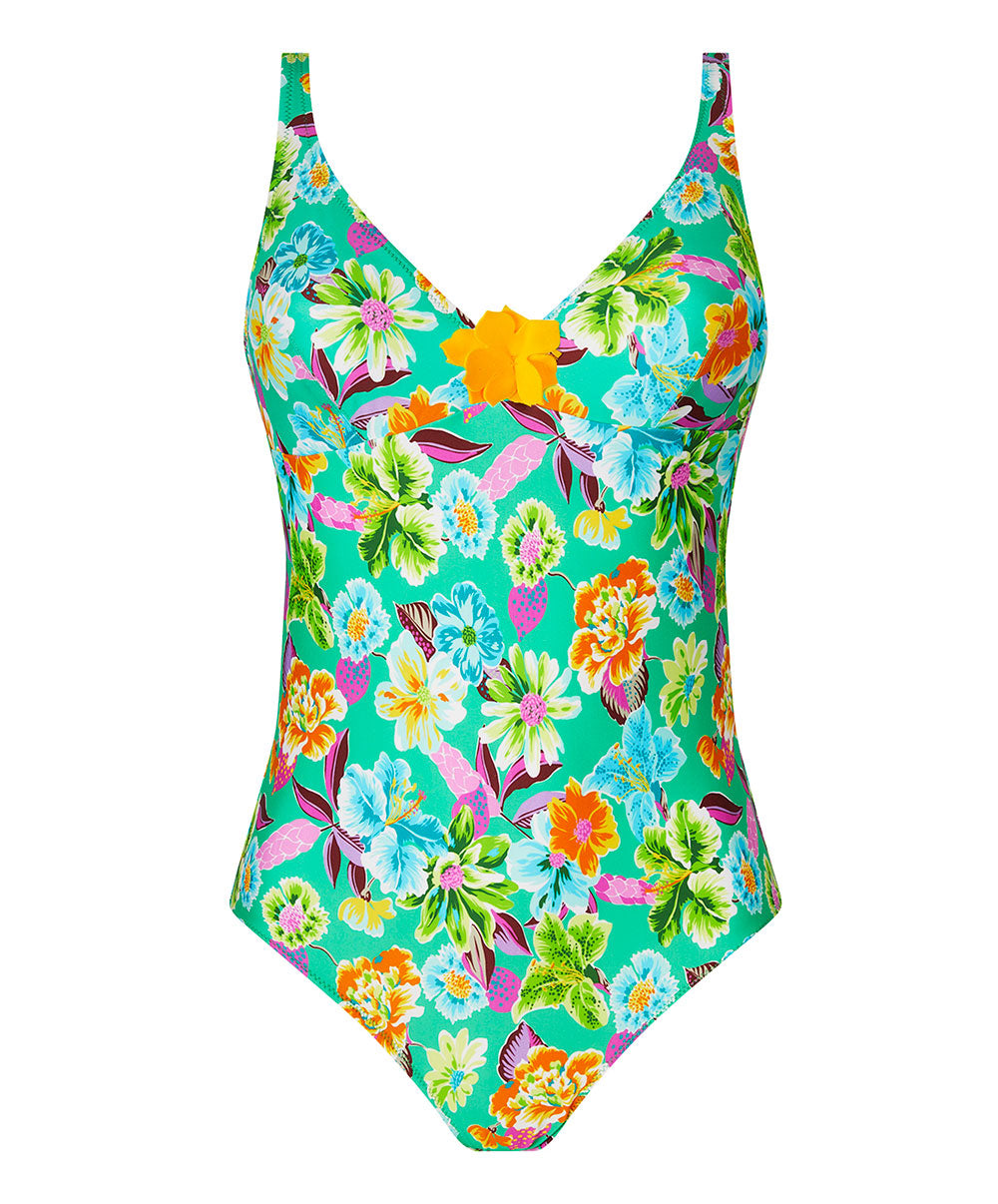 Maillot de bain une pièce maintien La Feminissima vert émeraude Antigel Bain FBB9270-VE