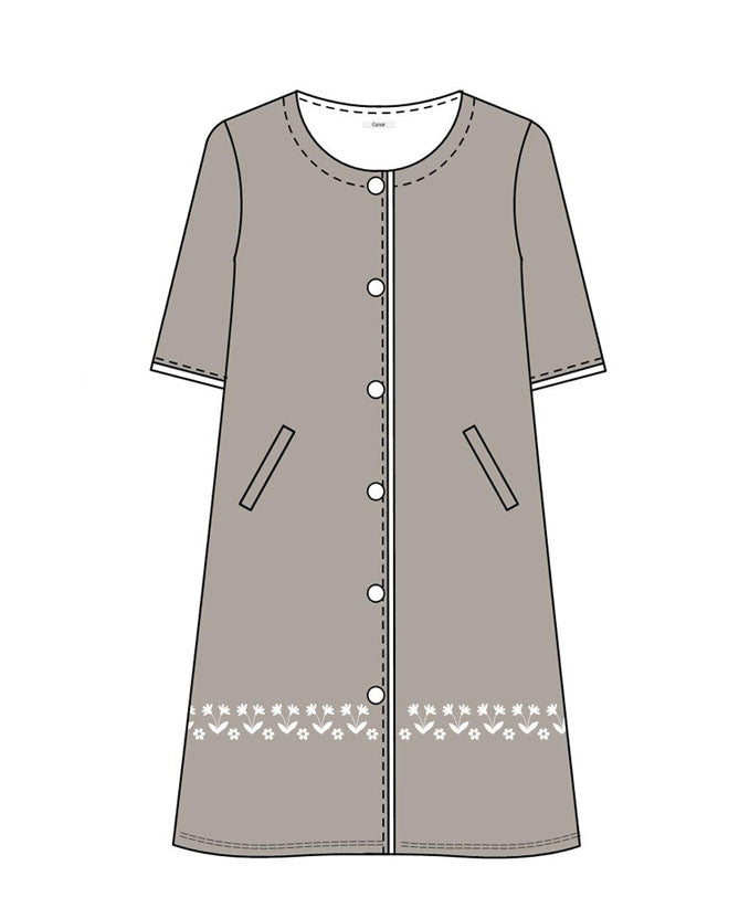 robe de chambre femme d'été Canat taupe