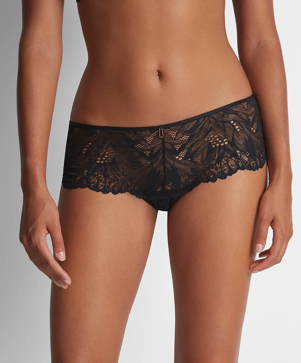 Shorty Flowermania Noir Aubade LA70-NOIR