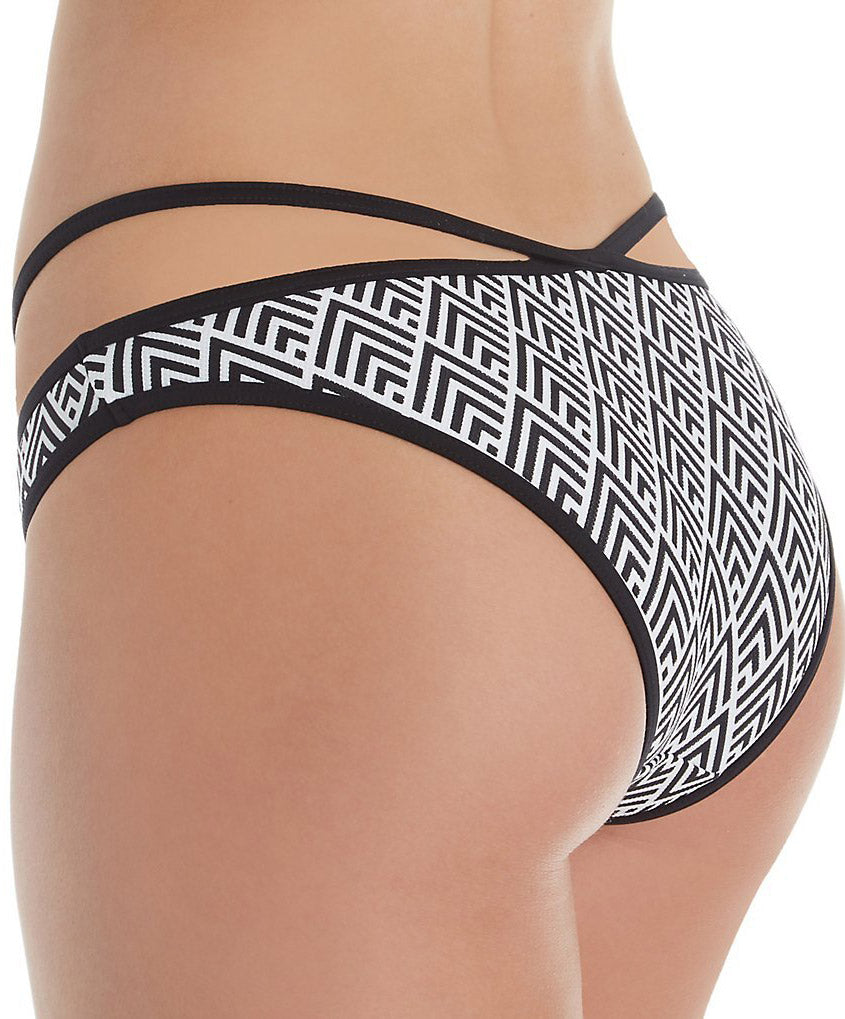Slip italien - maillot de bain Freya swim Gatsby noir et blanc AS5865-MOM face