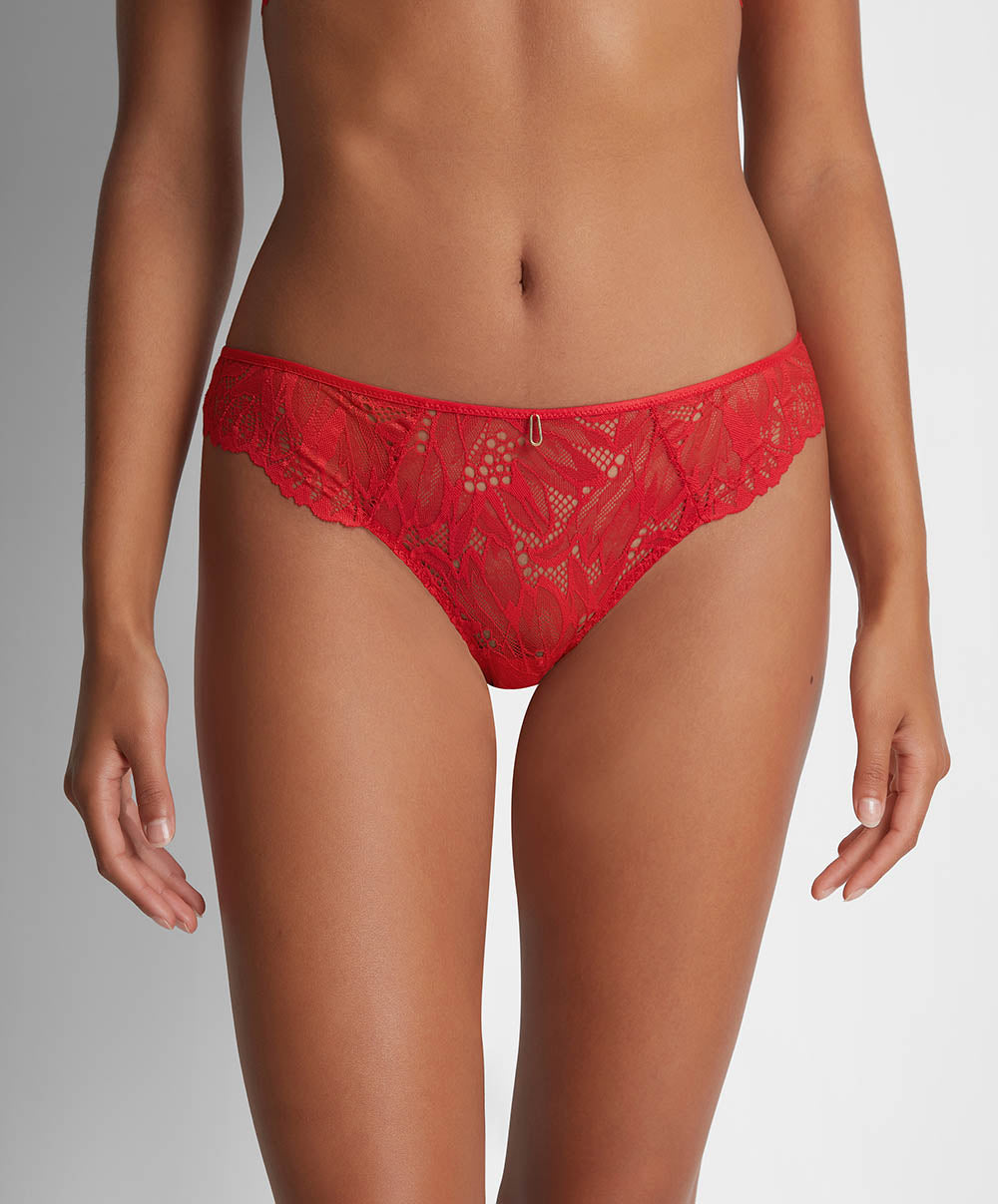 Slip italien Flowermania Rouge Aubade LA27-ROFL