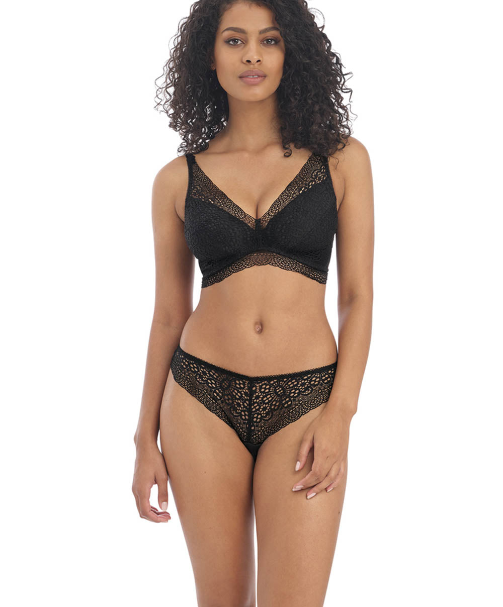 Soutien-gorge bustier sans armatures Freya Erin Noir AA3233-BLK