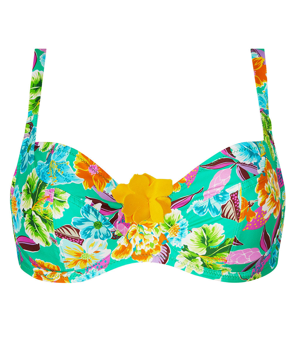 Soutien-gorge de bain corbeille grande taille La Feminissima vert émeraude Antigel Bain FBB3570-VE