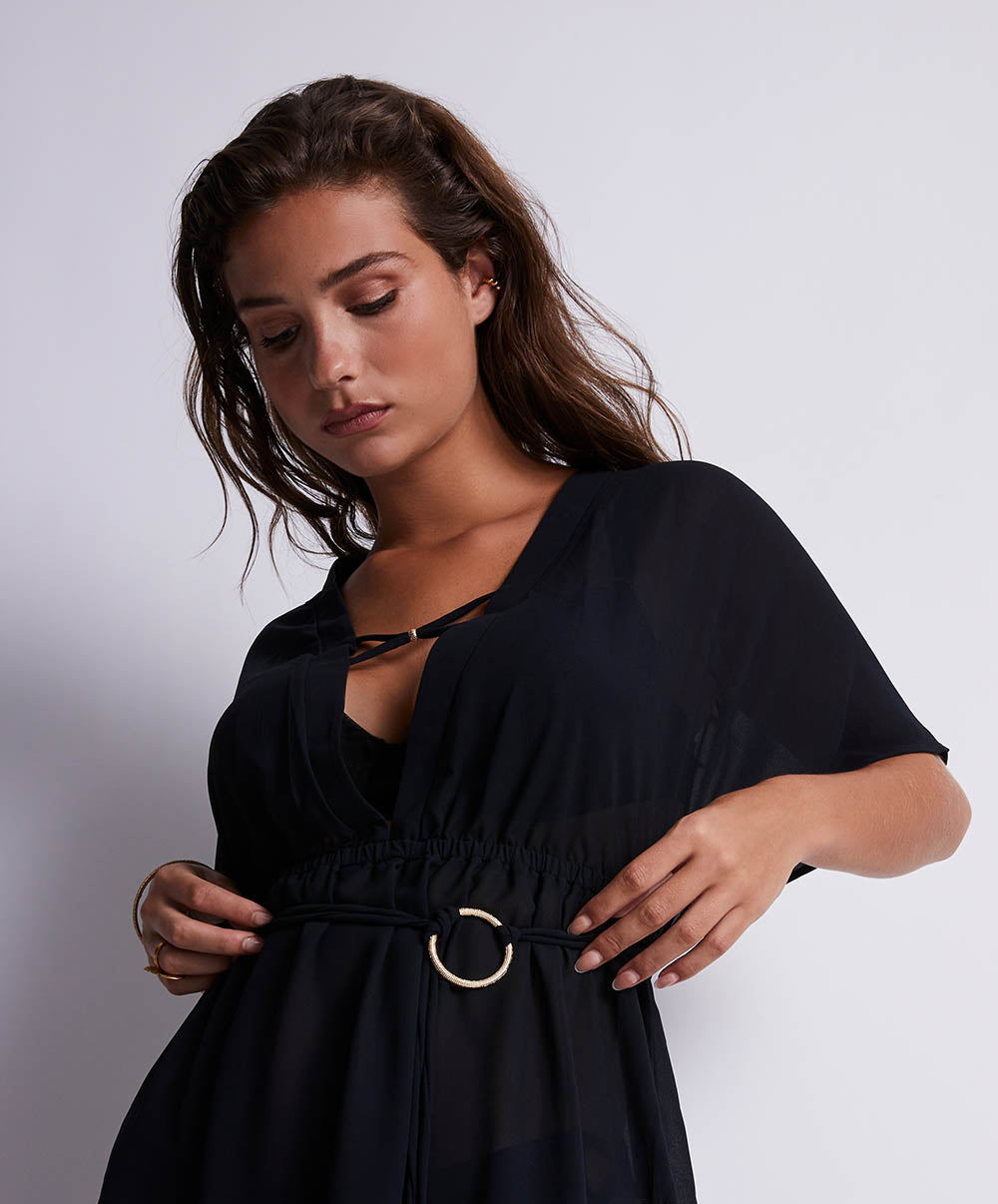 Tunique de plage Evening sand Noir Aubade Bain 2Z69-NOIR