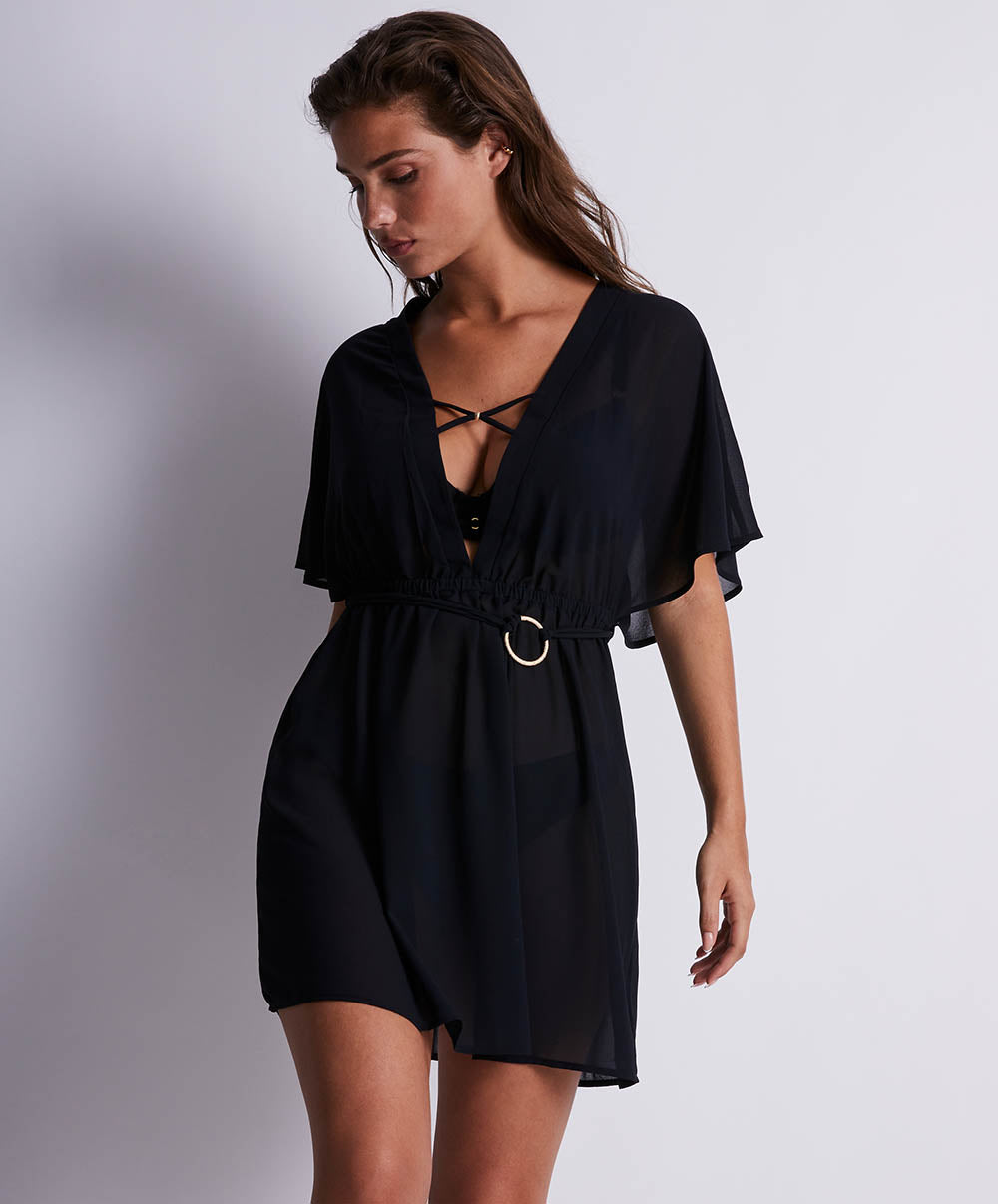 Tunique de plage Evening sand Noir Aubade Bain 2Z69-NOIR