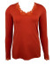T shirt manches longues col V Antigel de Lise Charmel Simply Perfect ocre rouge ENA2006 OR 10