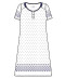 Chemise de nuit d'été en coton  Canat blanc