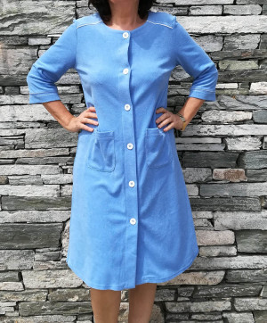 robe de chambre manches courtes femme  Canat bleu