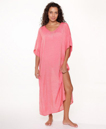 Robe, Tenue de Plage : Robe de plage longue hot pink