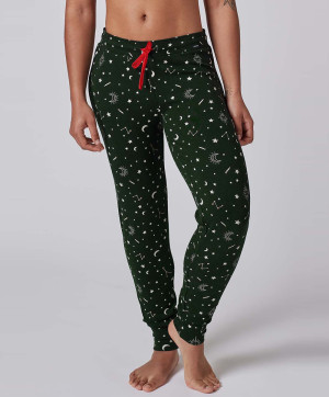 Pantalon vert foncé darkgreen universe Every Night in Skiny Skiny S 080578 S124