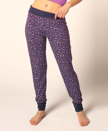 NUIT & INTERIEUR : Pantalon en viscose lavender flowers