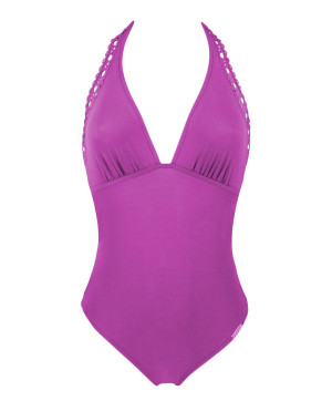 maillot de bain une piece Lise Charmel bain ajourage couture violet ABA9815 violet