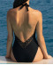 Maillot de bain une pièce sexy plongeant Lise Charmel bain Ajourage Couture noir ABA9615 NO 1